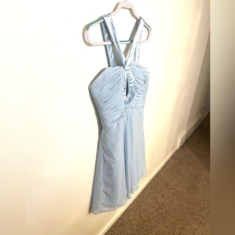 J.J.’s House beautiful taffeta and satin light blue party dress. Size S. EUC. - Picture 4 of 11